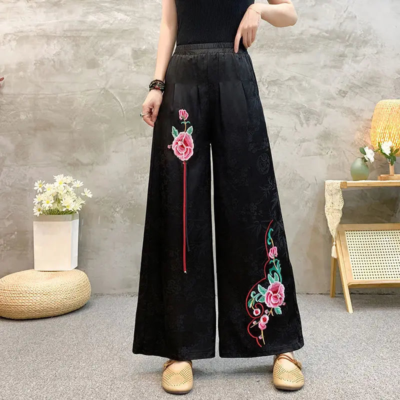 Pantalons de survêtement pour femmes, vêtements Y2K, style ethnique, vintage, streetwear, élégants, à la mode, pantalons à jambes larges, joggings décontractés et amples