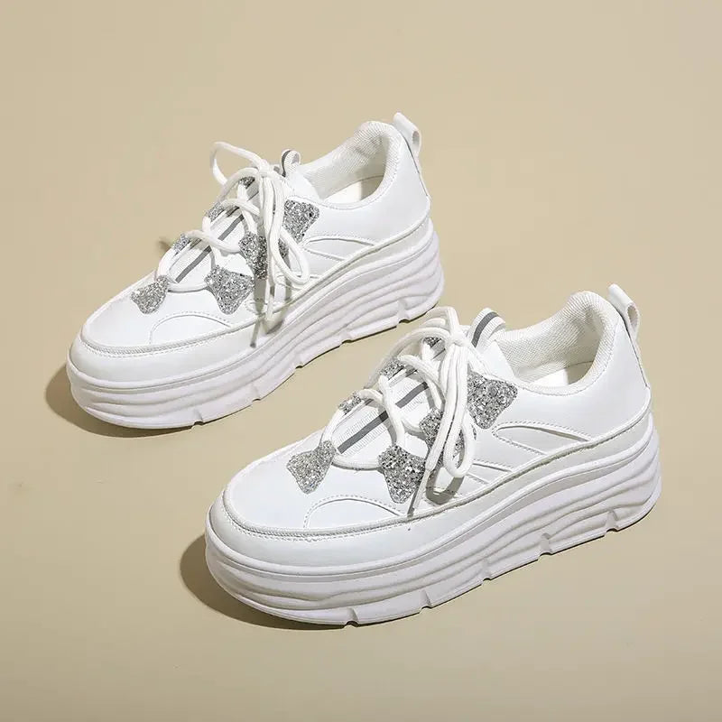 Tendances mode 2025 : chaussures à paillettes à plateforme haute pour femmes, offres élégantes et bon marché, chaussures de créateur de luxe décontractées (39 %) pour femmes