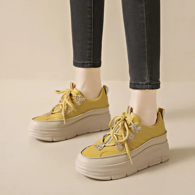 Tendances mode 2025 : chaussures à paillettes à plateforme haute pour femmes, offres élégantes et bon marché, chaussures de créateur de luxe décontractées (39 %) pour femmes