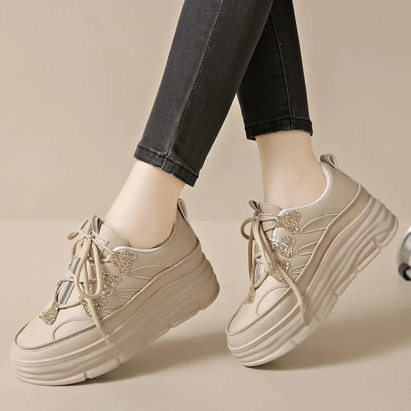 Tendances mode 2025 : chaussures à paillettes à plateforme haute pour femmes, offres élégantes et bon marché, chaussures de créateur de luxe décontractées (39 %) pour femmes