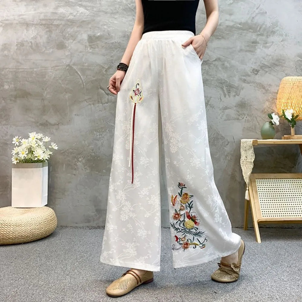 Pantalons de survêtement pour femmes, vêtements Y2K, style ethnique, vintage, streetwear, élégants, à la mode, pantalons à jambes larges, joggings décontractés et amples