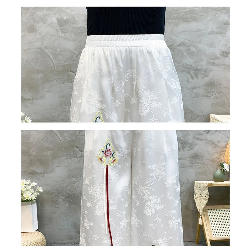 Pantalons de survêtement pour femmes, vêtements Y2K, style ethnique, vintage, streetwear, élégants, à la mode, pantalons à jambes larges, joggings décontractés et amples