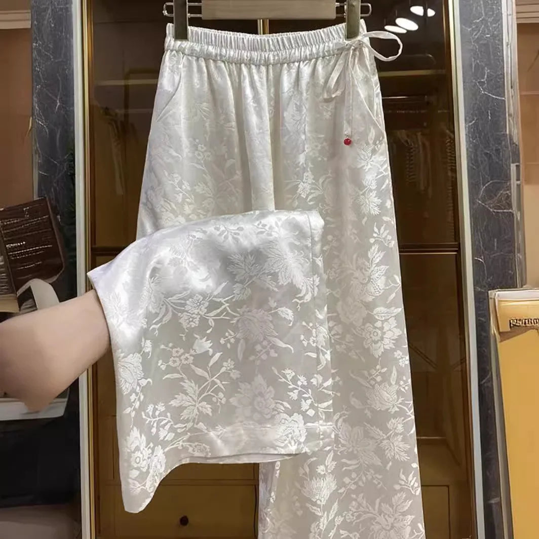Pantalons de survêtement pour femmes, vêtements Y2K, style ethnique, vintage, streetwear, élégants, à la mode, pantalons à jambes larges, joggings décontractés et amples