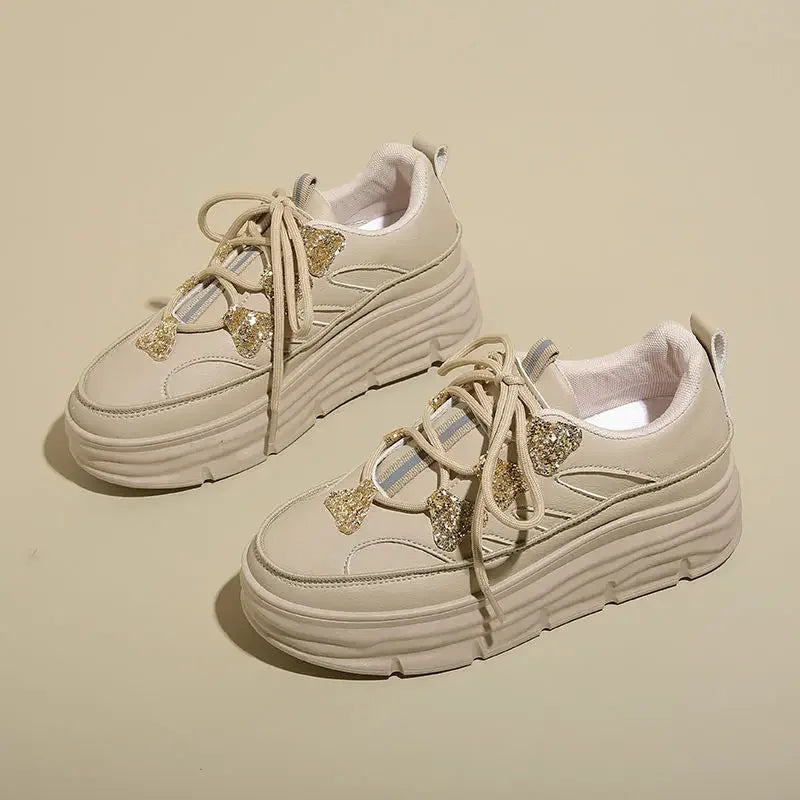 Tendances mode 2025 : chaussures à paillettes à plateforme haute pour femmes, offres élégantes et bon marché, chaussures de créateur de luxe décontractées (39 %) pour femmes