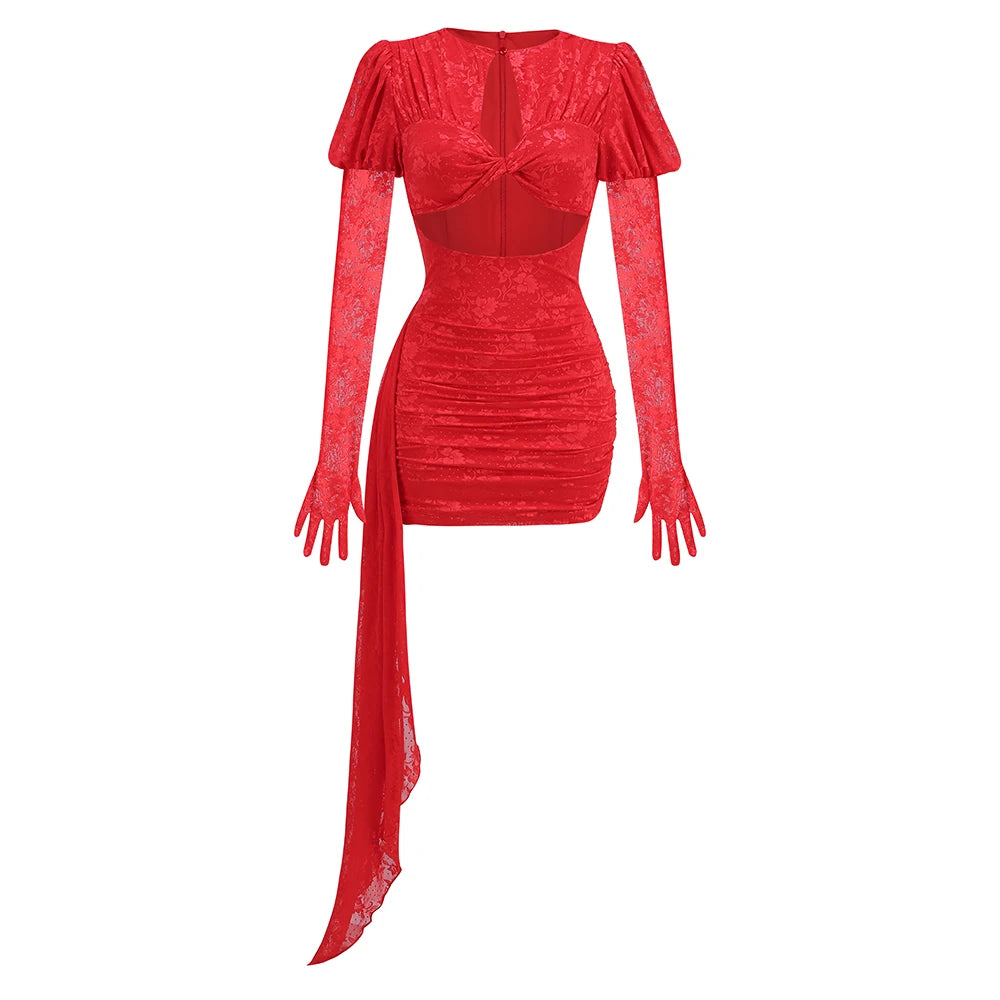 Robe moulante sexy drapée pour femme, nouvelle mode 2024, rouge et blanc, idéale pour une soirée, un bar, un anniversaire ou un chanteur